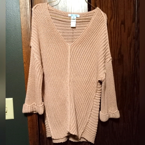 Dusty pink slouchy knit sweater - Picture 3 of 5